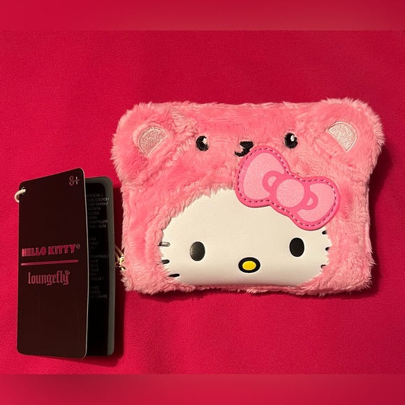 Loungefly Handbags - Loungefly Sanrio Pink hello kitty Plush Wallet
